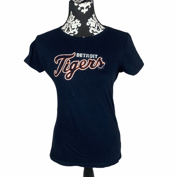 Detroit Tigers Tee Short Sleeve Fitted Navy Blue - Picture 8 of 8
